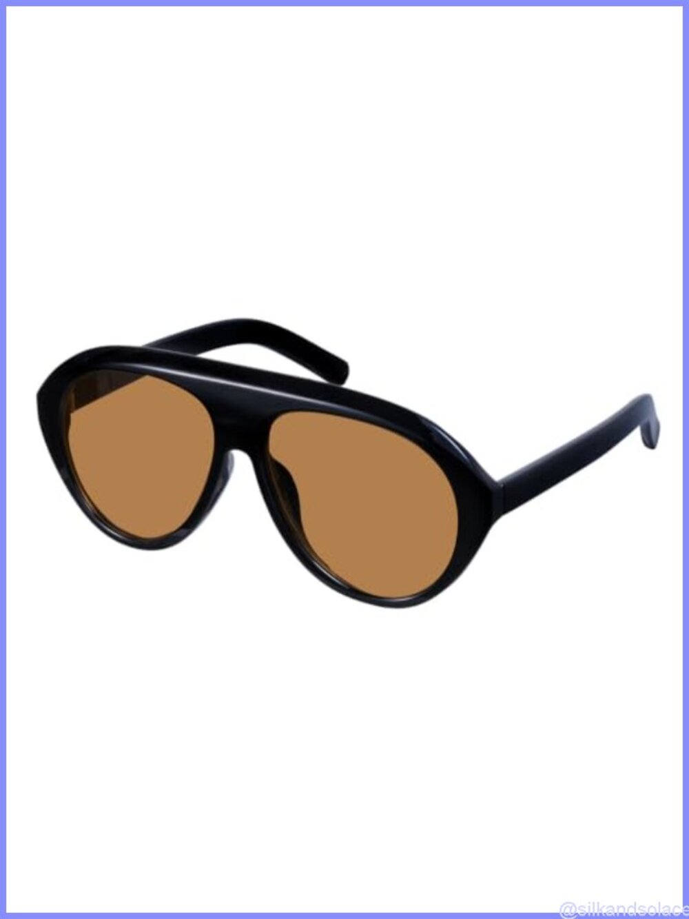 Oversized Aviator Sunglasses Retro UV400 Women's Plastic Frame